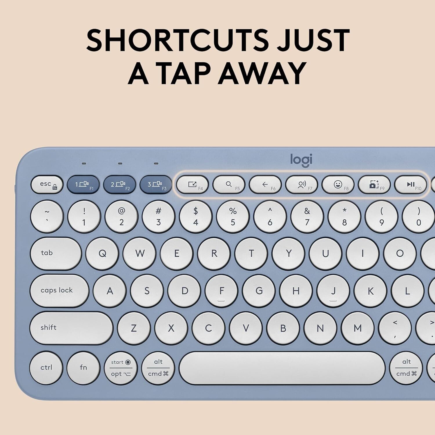 Logitech Pebble 2 Combo Keyboard Mouse, Tonal Blue Logitech Pebble 2 Combo Keyboard Mouse, Tonal Blue