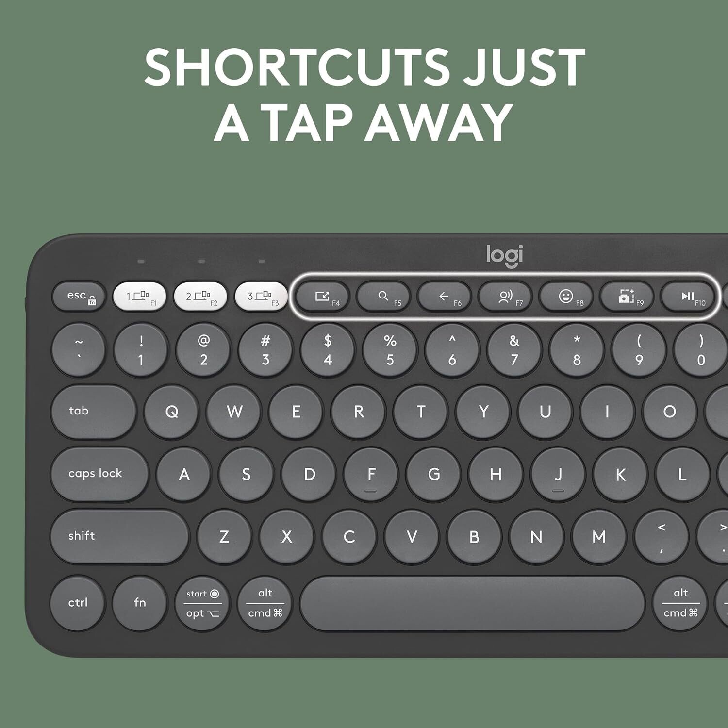 Logitech Pebble 2 Combo Wireless Keyboard Mouse Tonal Graphite