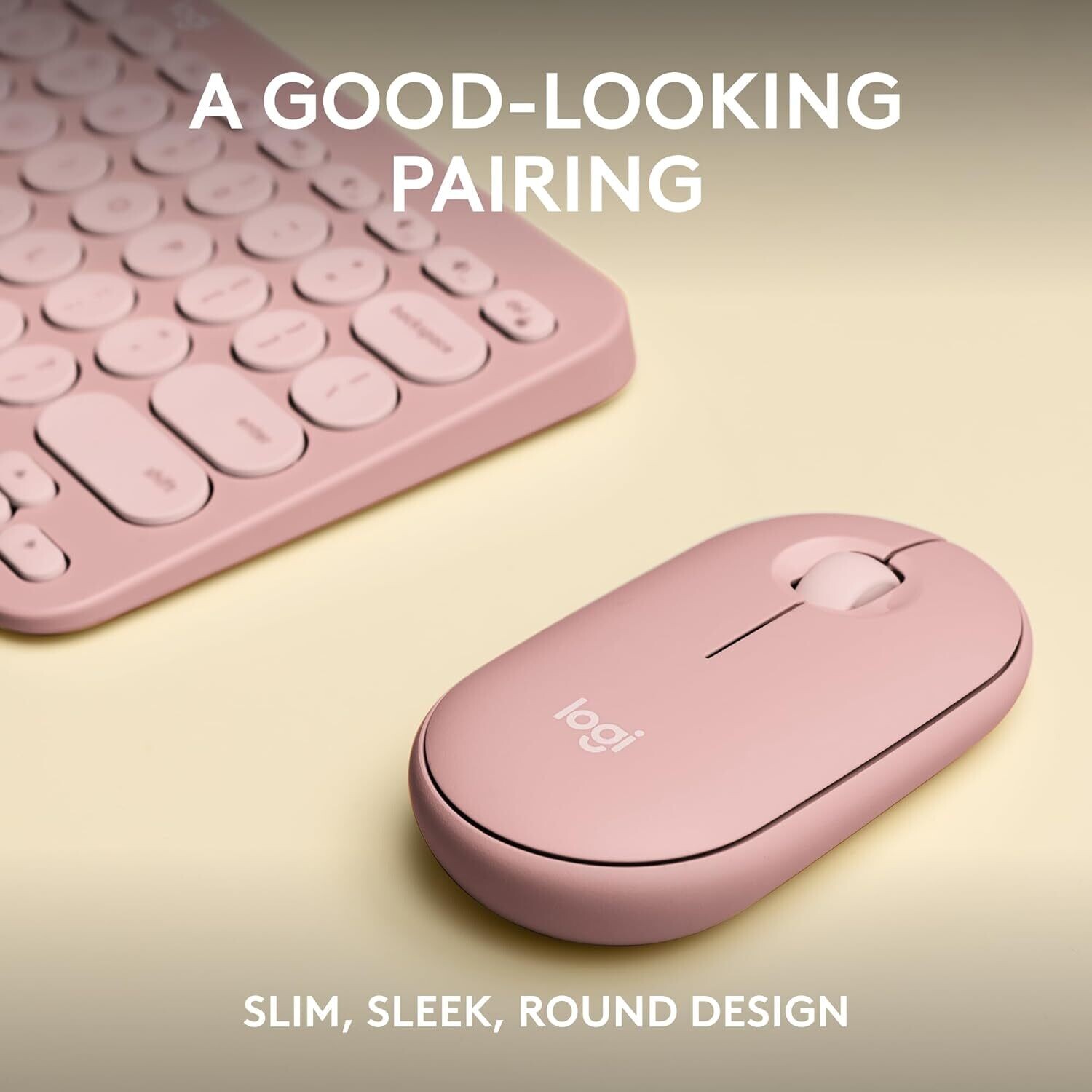 Logitech Pebble 2 Combo Wireless Keyboard Mouse Tonal Rose Logitech Pebble 2 Combo Wireless Keyboard Mouse Tonal Rose