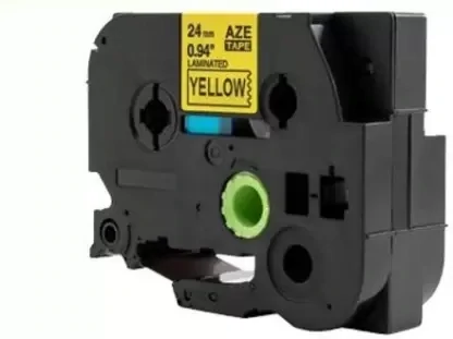 Compatible Brother TZE 651 Black on Yellow Label Tape 24MM