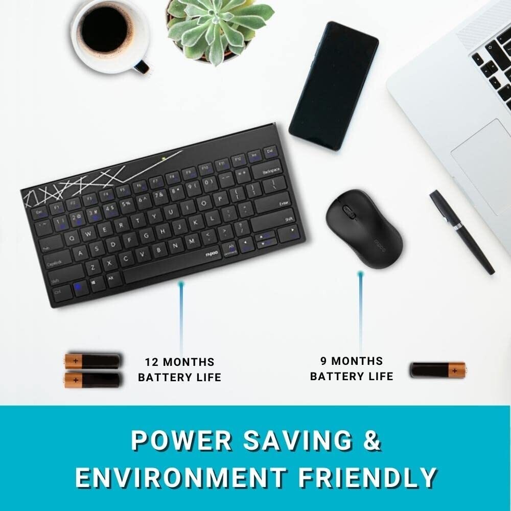 Rapoo 8000M Multi-Mode Keyboard and Mouse