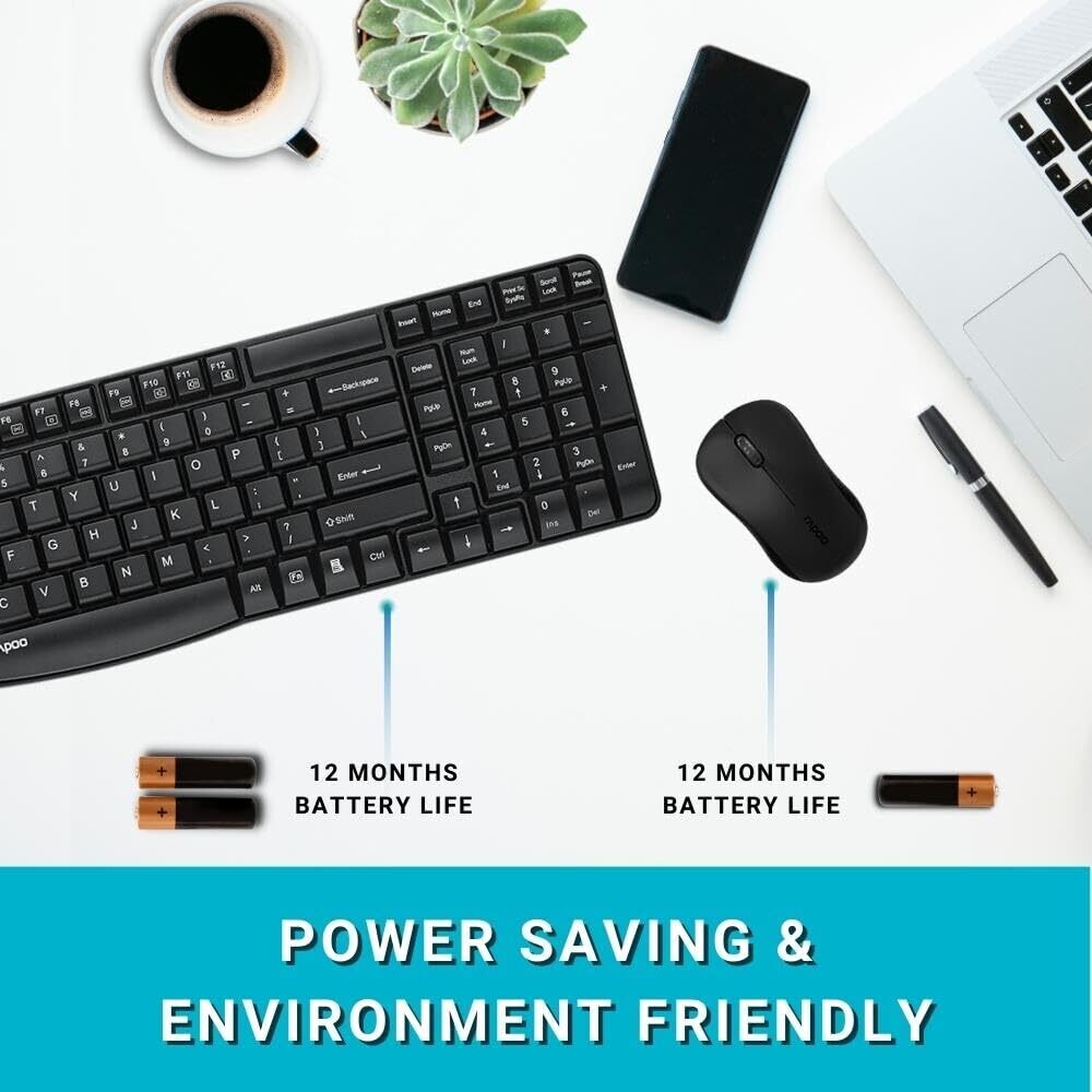 Rapoo X1810 Wireless Mouse Keyboard