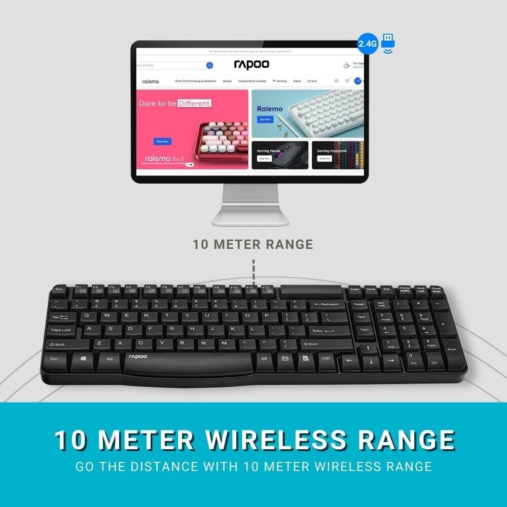 Rapoo X1810 Wireless Mouse Keyboard
