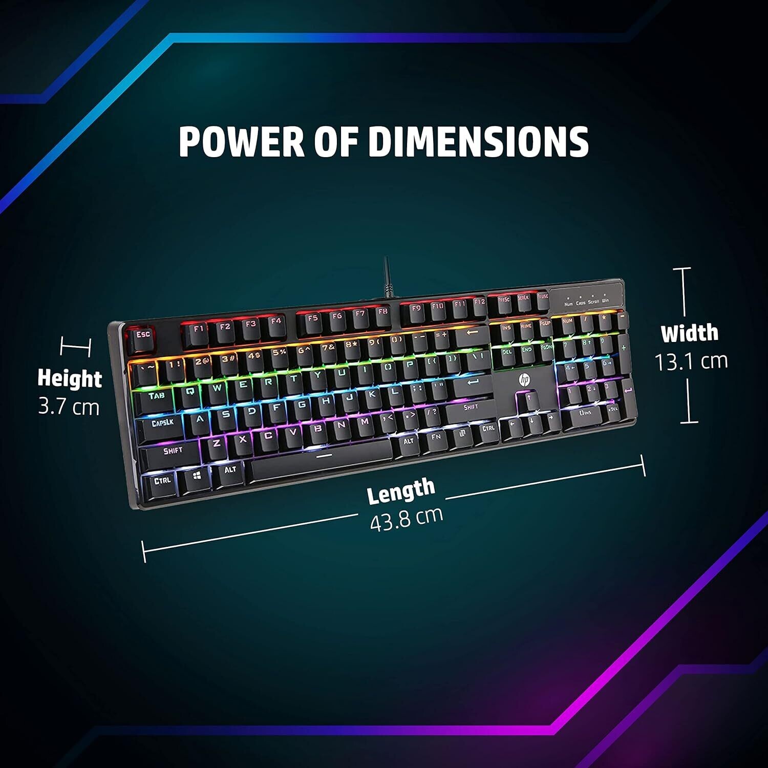 HP GK320 Wired RGB Backlight Mechanical Gaming Keyboard HP GK320 Wired RGB Backlight Mechanical Gaming Keyboard