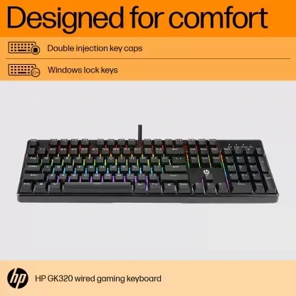 HP GK320 Wired RGB Backlight Mechanical Gaming Keyboard HP GK320 Wired RGB Backlight Mechanical Gaming Keyboard