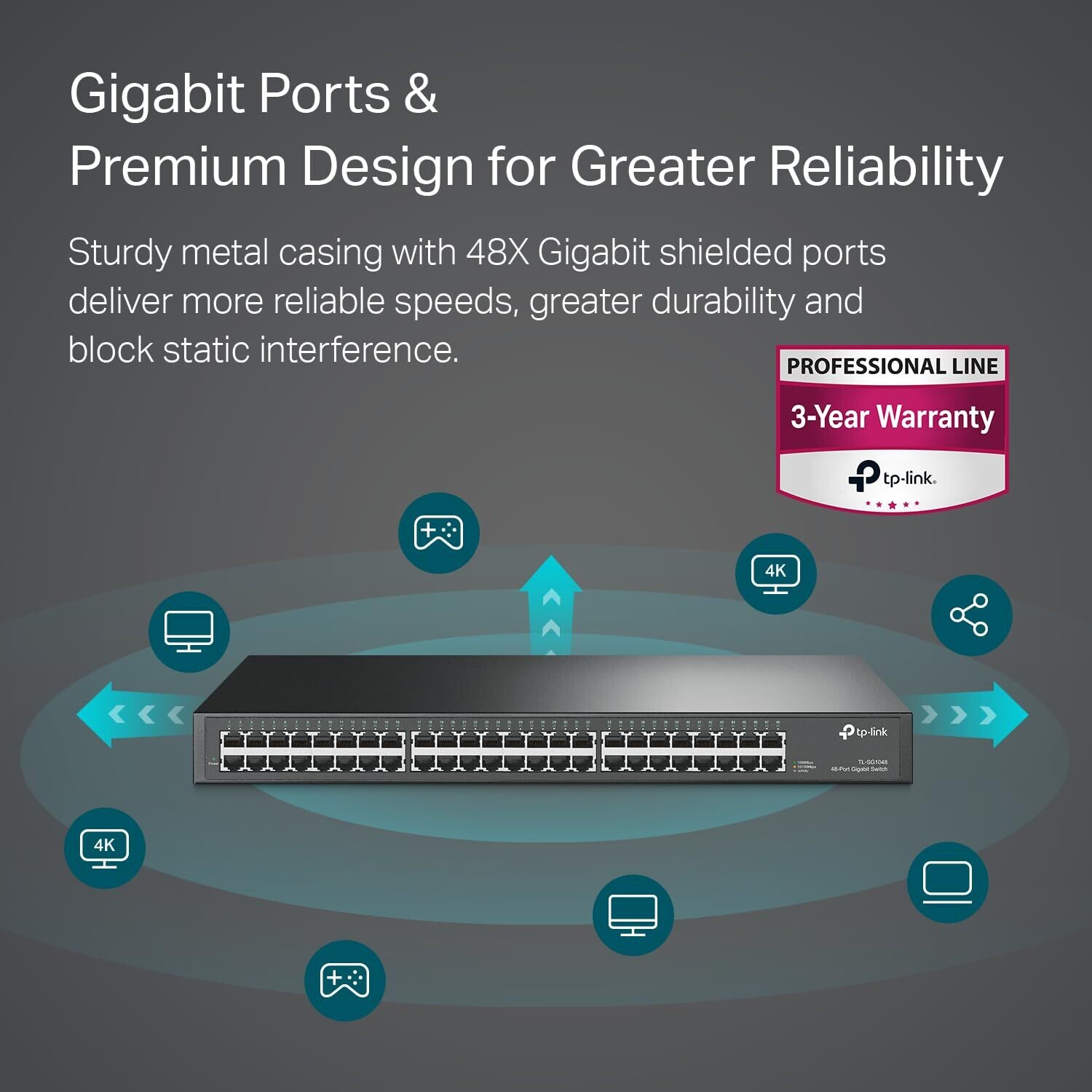 TP-Link TL-SG1048 48-Port Gigabit Rackmount Switch