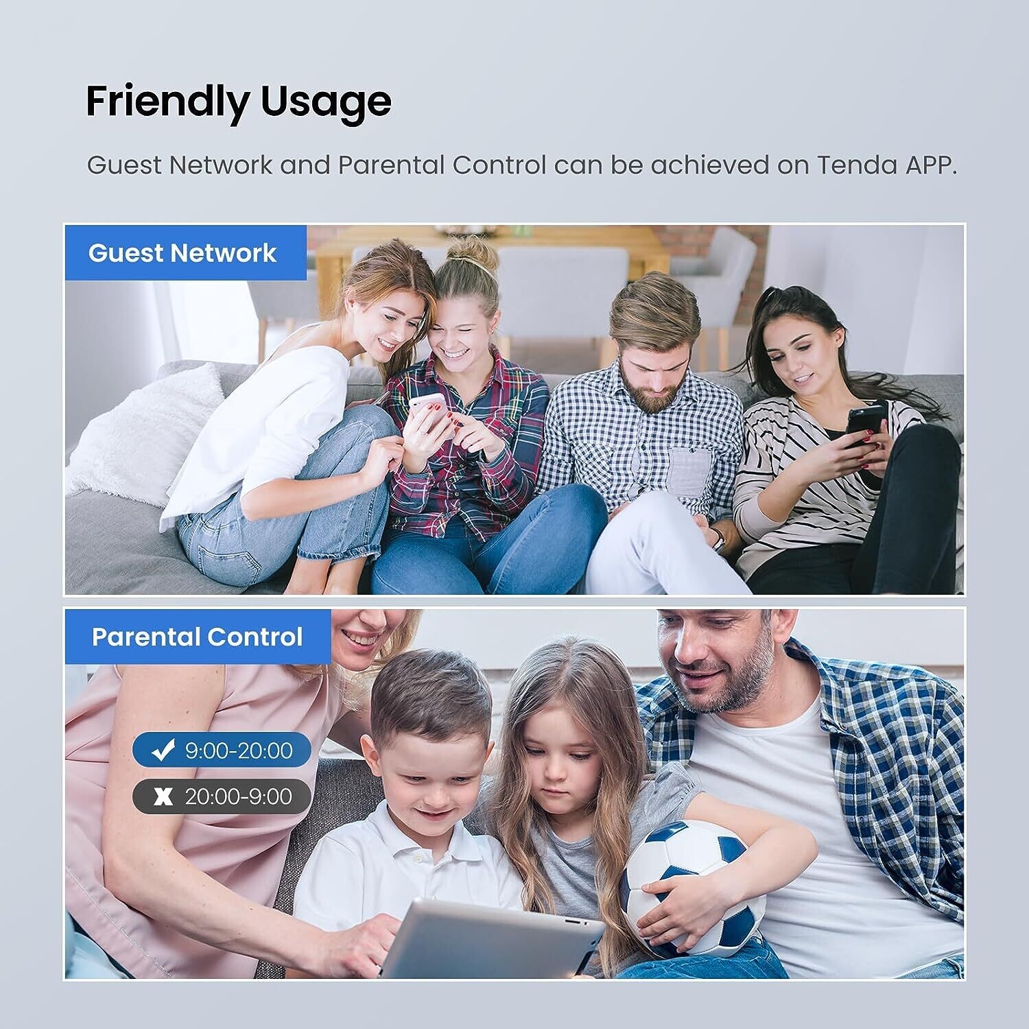 Tenda AC8 AC1200 Dual-band Gigabit Wireless Router
