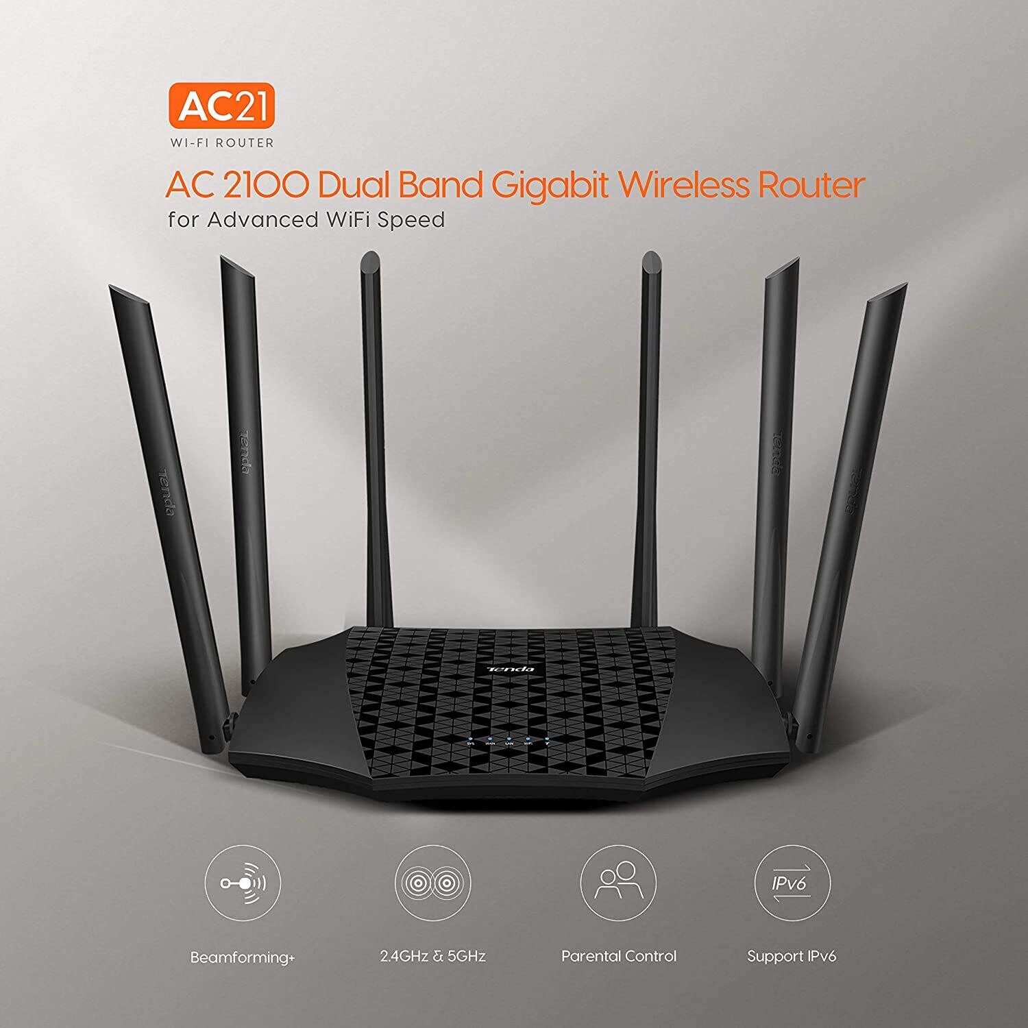 Tenda AC2100 Dual-Band Gigabit Wireless Router Tenda AC2100 Dual-Band Gigabit Wireless Router