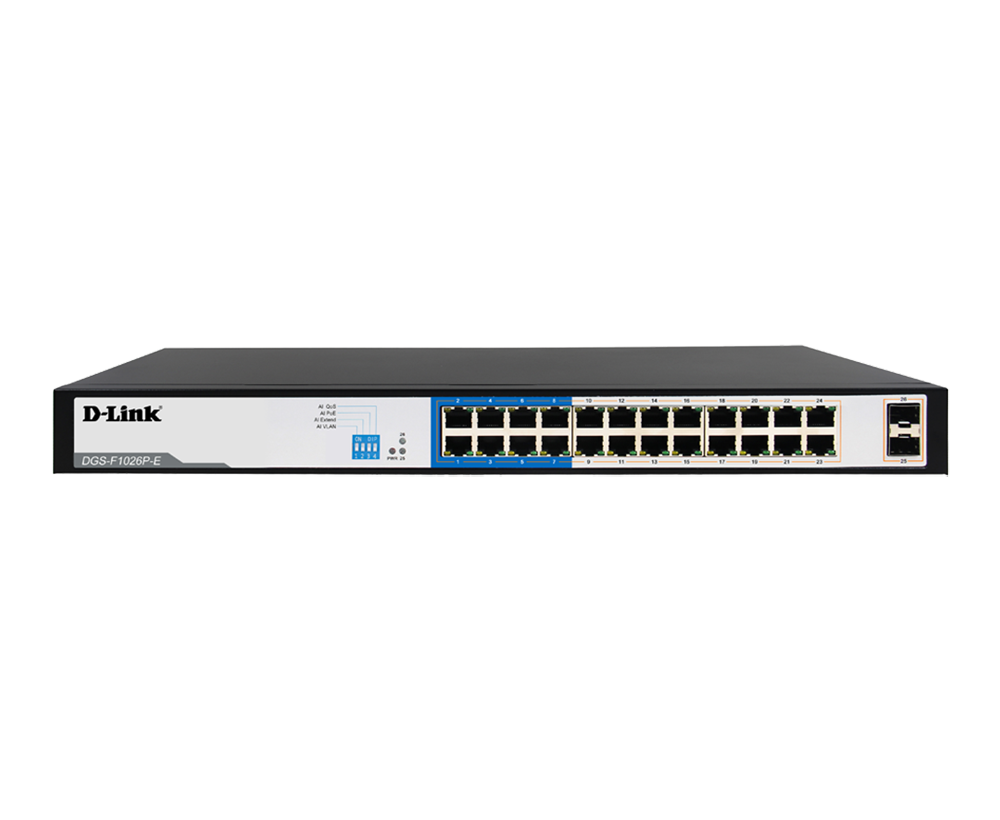 D-Link DGS-F1026P-E 26-Port Gigabit PoE Switch