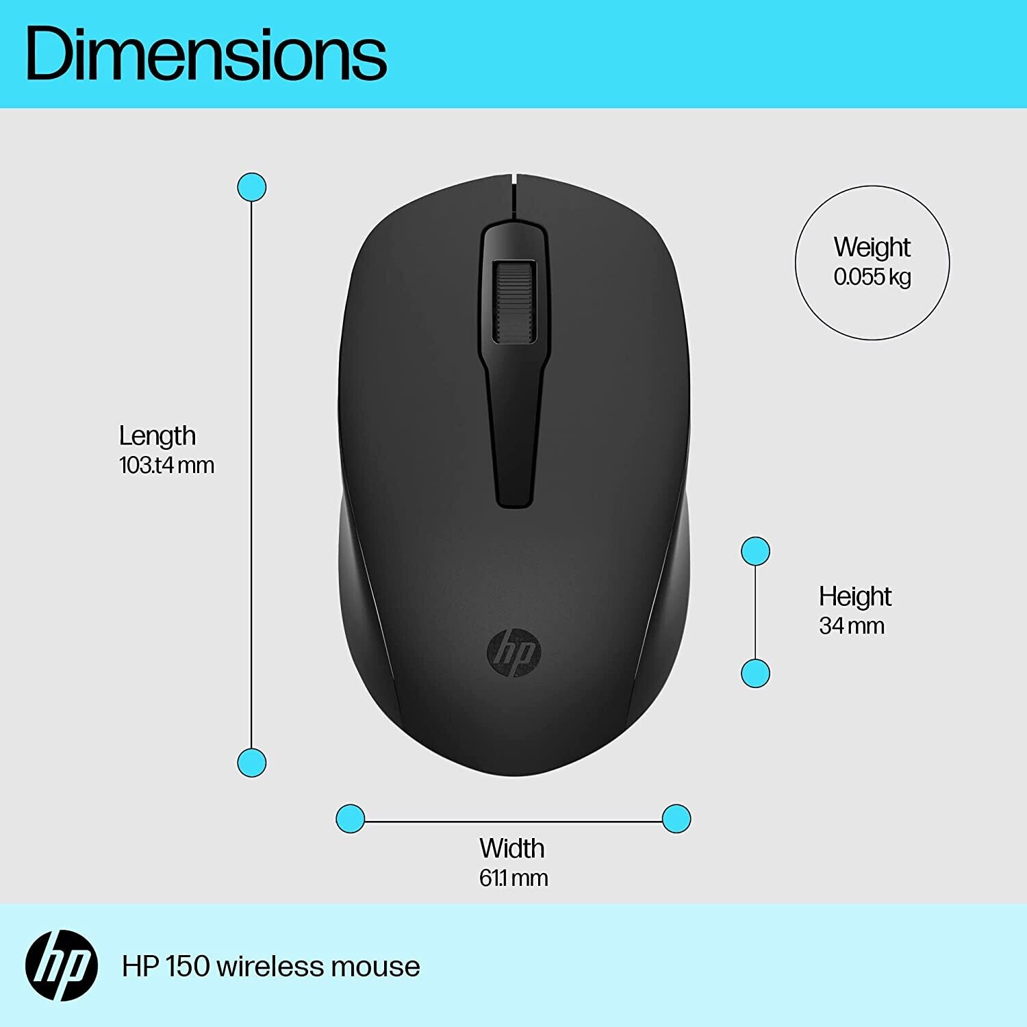 HP 150 Wireless Mouse (2S9L1AA) HP 150 Wireless Mouse (2S9L1AA)