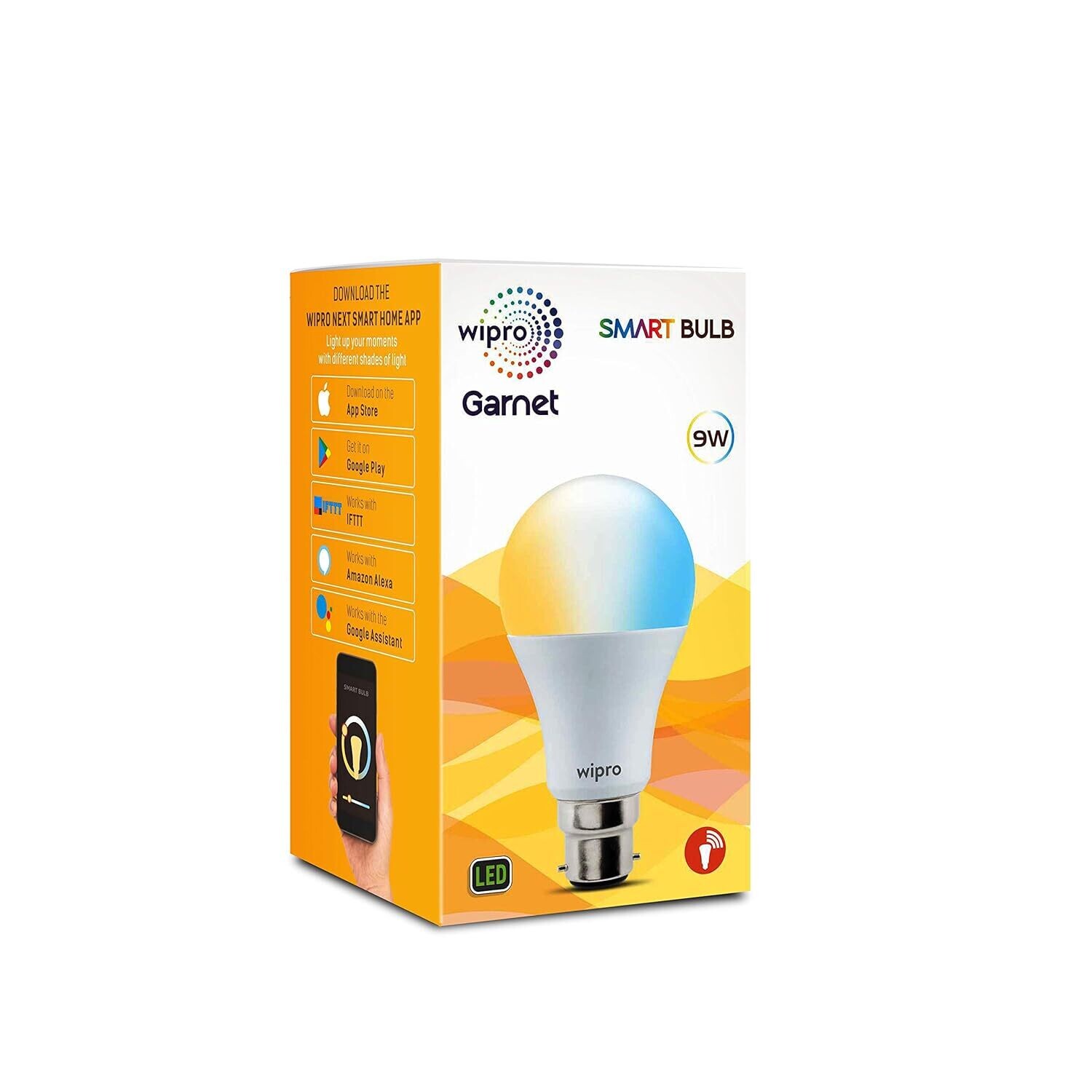 Wipro Garnet NS9100 9W B22D LED Smart Bulb