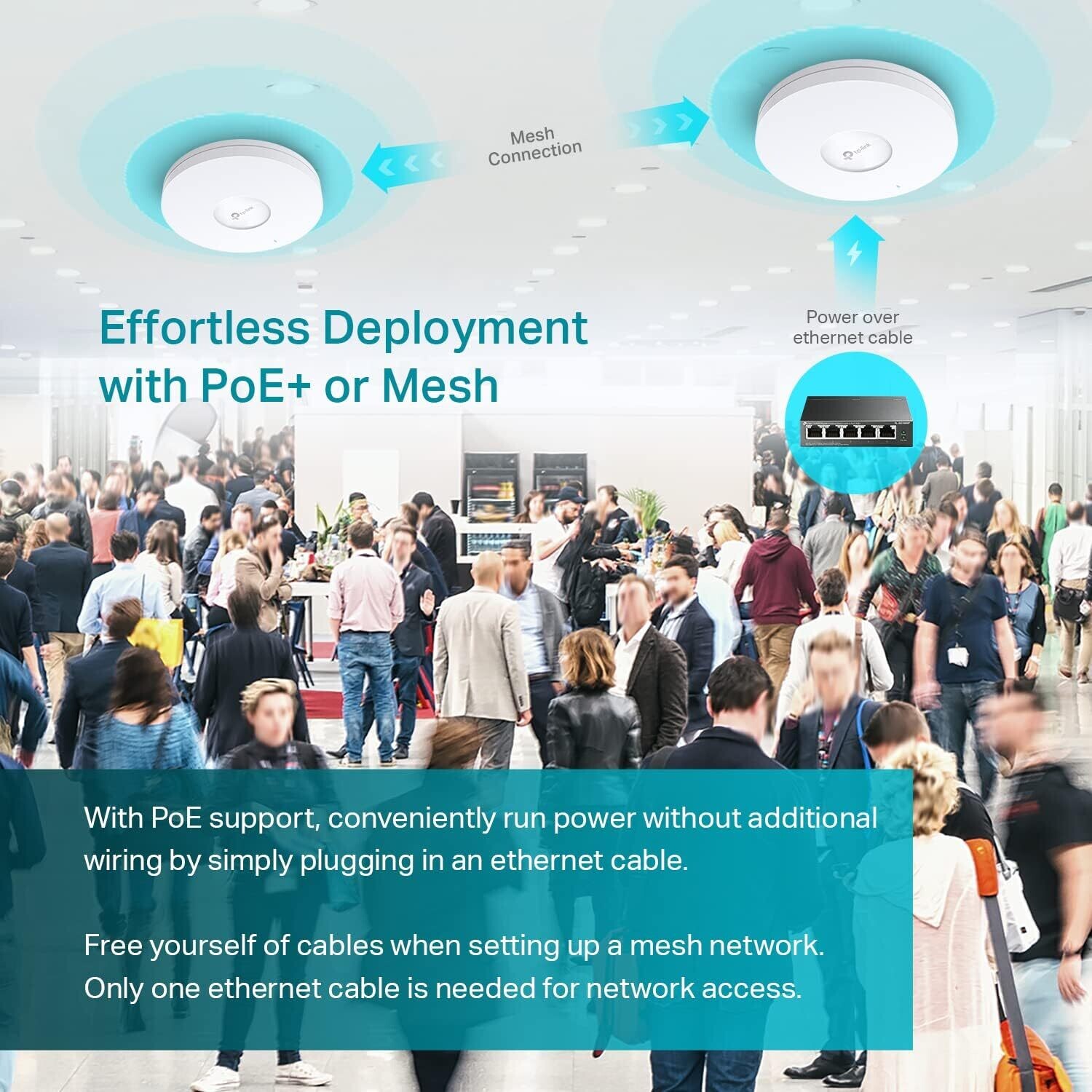 TP-Link EAP653 AX3000 Ceiling Mount WiFi 6 Access Point TP-Link EAP653 AX3000 Ceiling Mount WiFi 6 Access Point