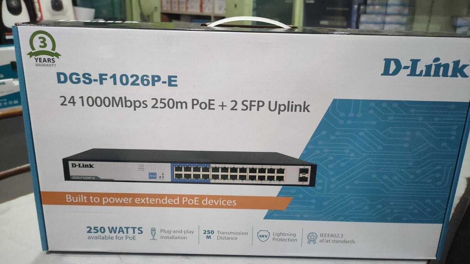 D-Link DGS-F1026P-E 26-Port Gigabit PoE Switch