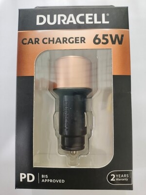 Duracell 65W Fast Car Charger Adapter