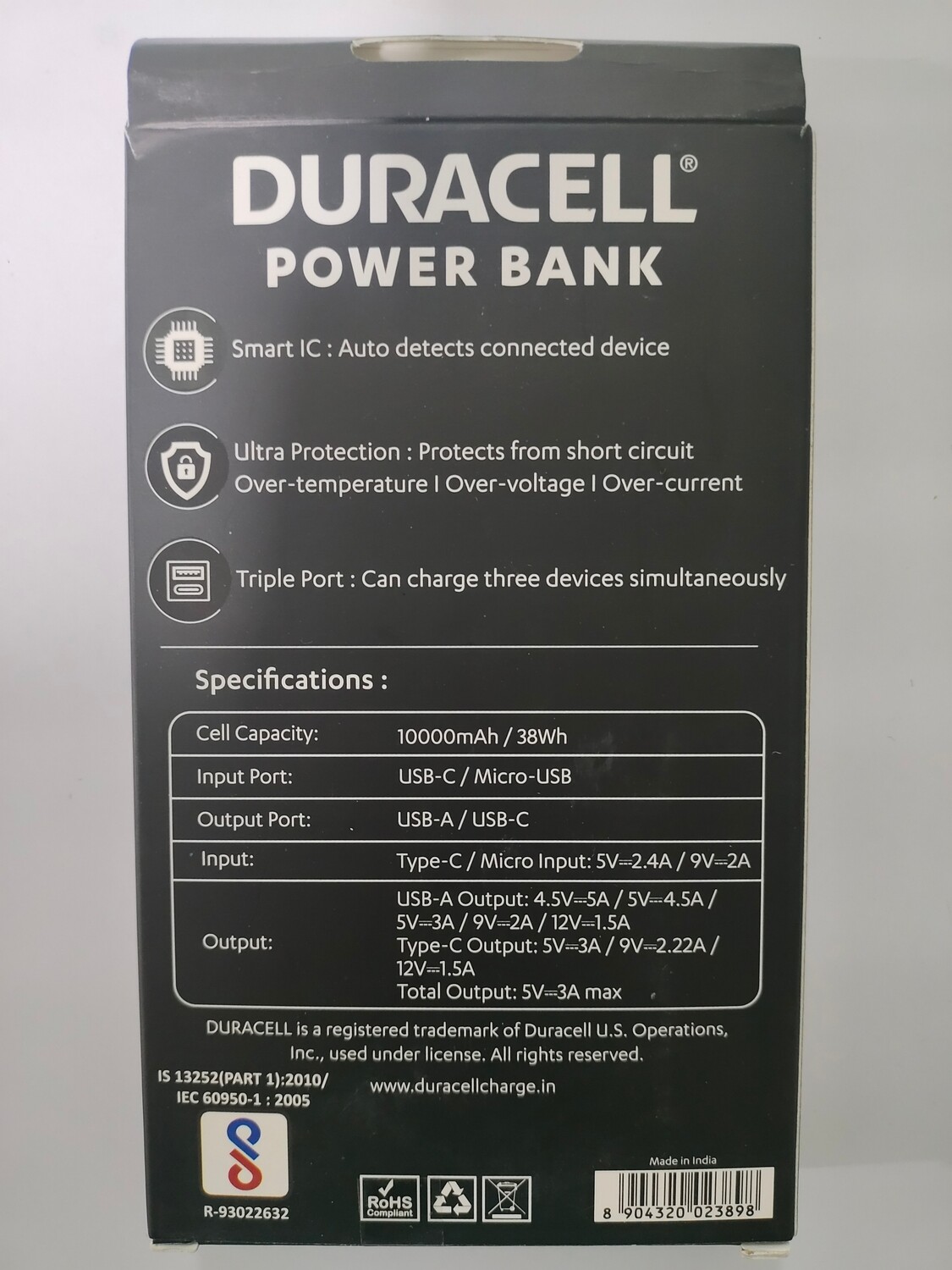 Duracell 10000mAh  Power Bank