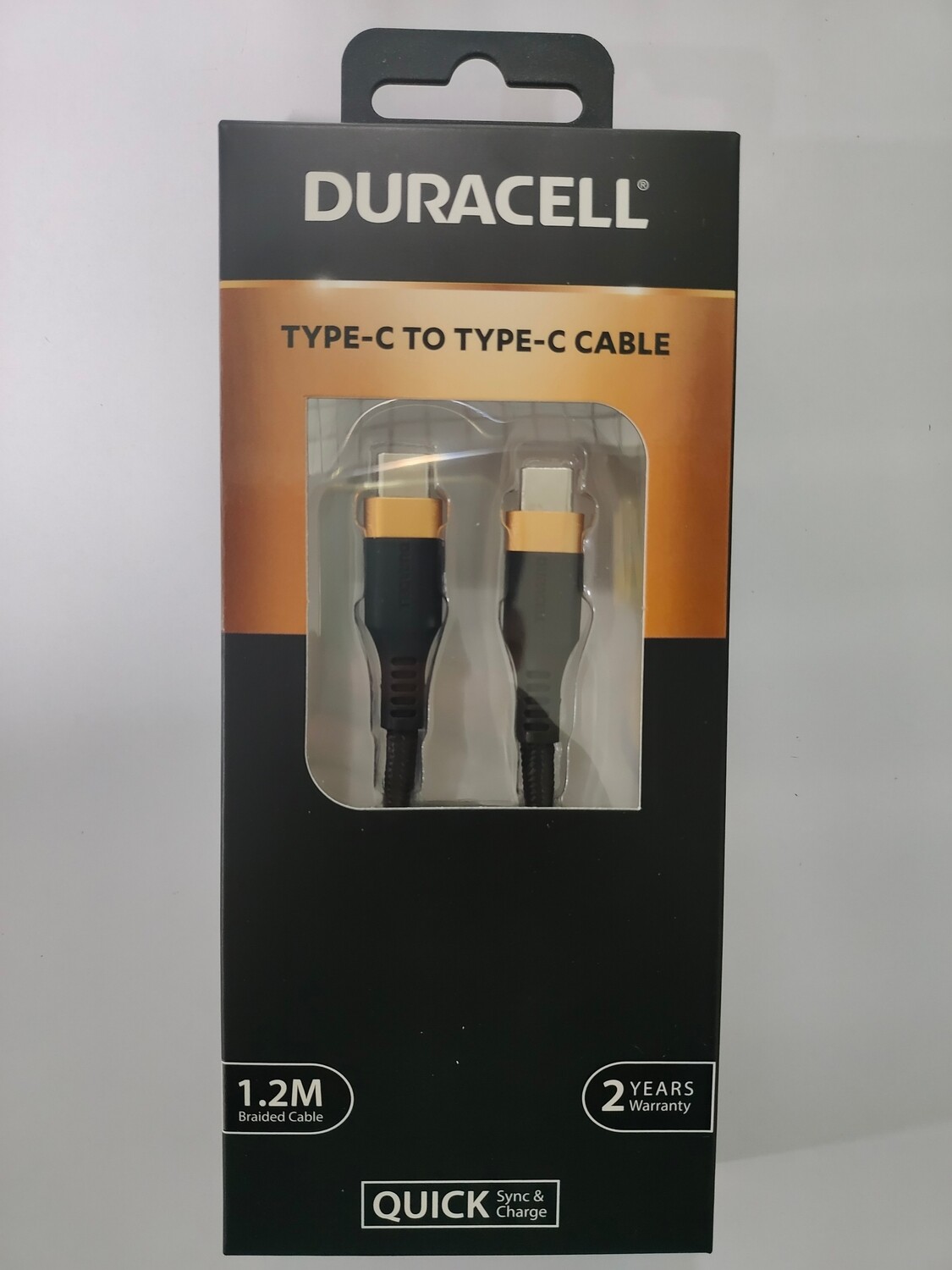 Duracell 1.2mtr 5A Type-C to Type-C Charging Cable Duracell 1.2mtr 5A Type-C to Type-C Charging Cable