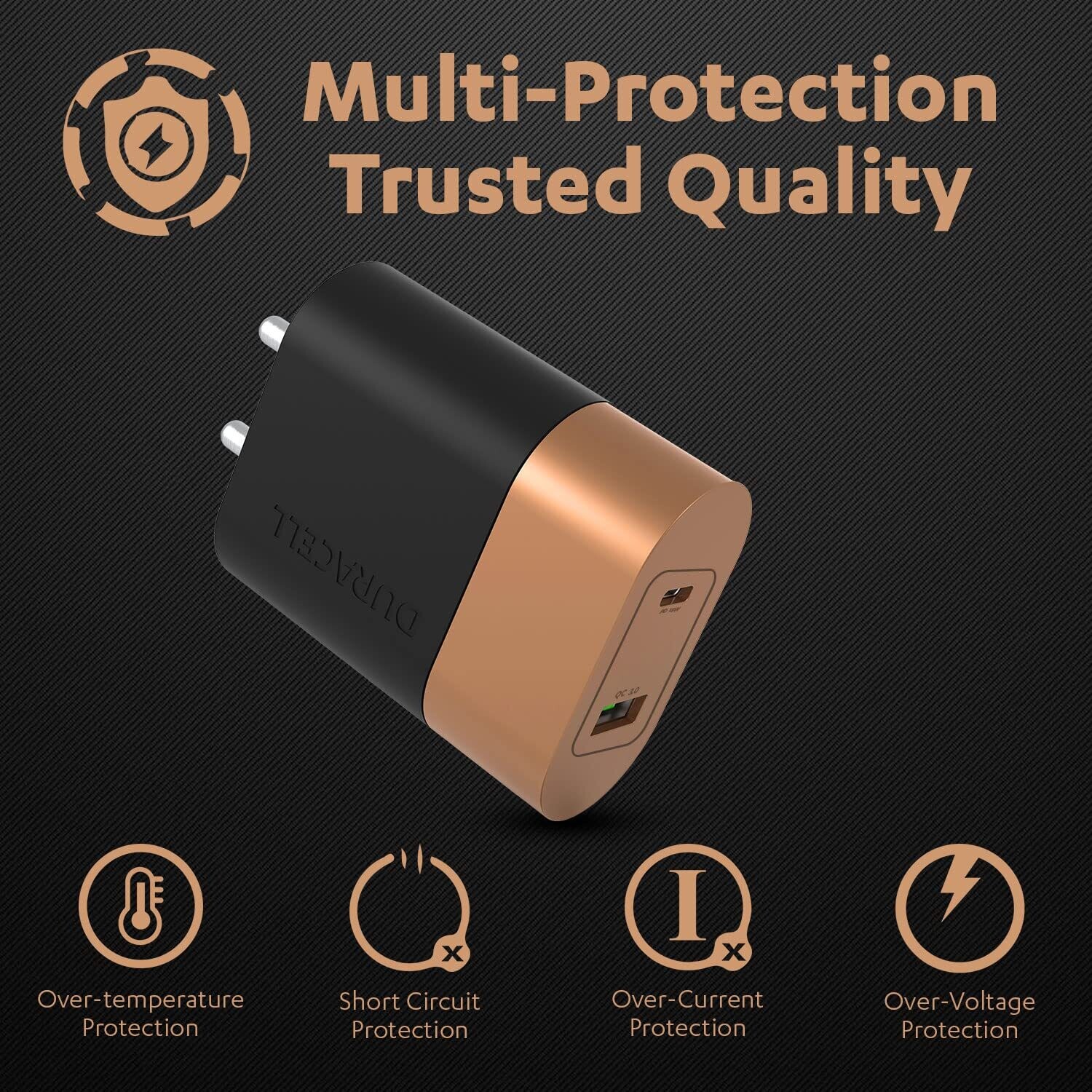 Duracell 36W Fast Wall Charger Adapter