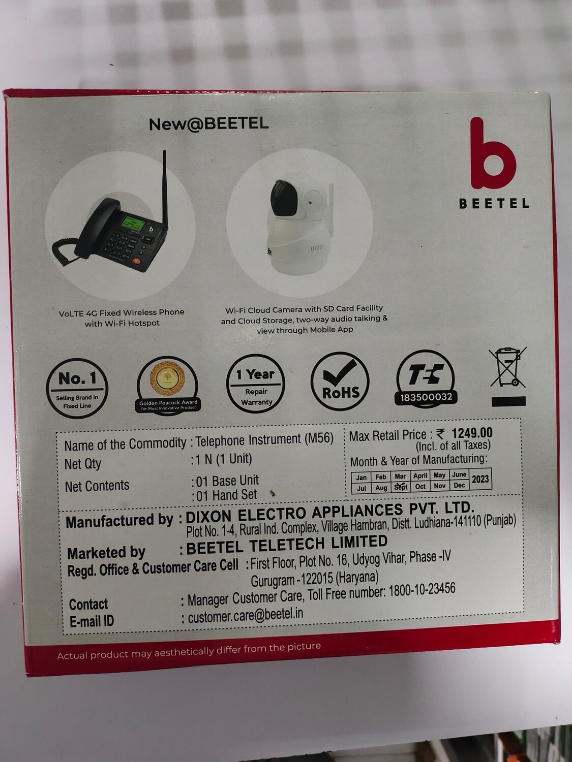 Beetel M56 Caller ID Corded Landline Phone