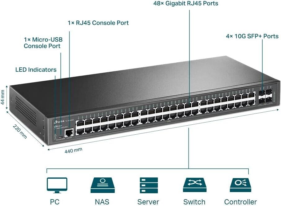 TP-Link TL-SG3452X JetStream 48-Port Gigabit Switch