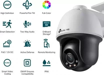 TP-Link VIGI C540 4MP Outdoor Full-Color Pan Tilt Network Camera TP-Link VIGI C540 4MP Outdoor Full-Color Pan Tilt Network Camera