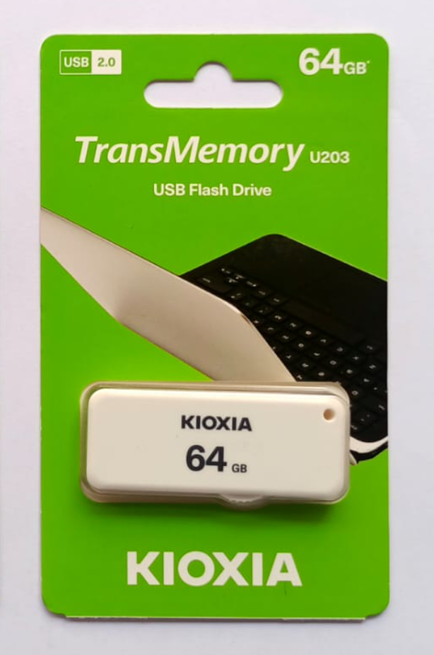 Toshiba Kioxia 64GB U203 Pen Drive, White