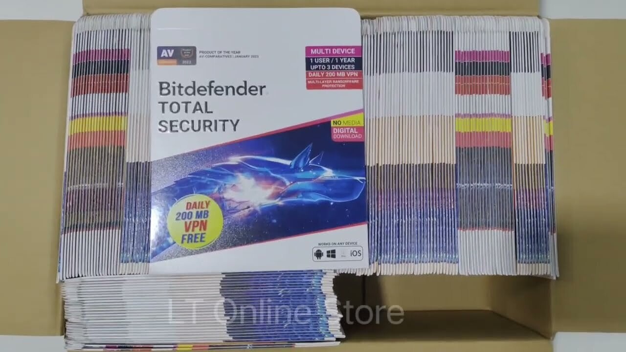 Renewal, 3 User, 1 Year, Bitdefender Total Security (200MB VPN) Renewal, 3 User, 1 Year, Bitdefender Total Security (200MB VPN)