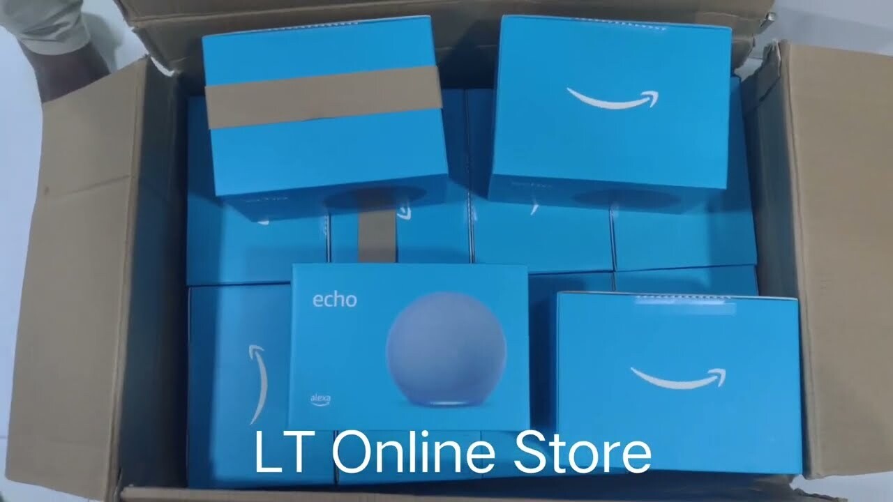 Amazon Echo 4th Gen, Alexa Smart Speaker with Dolby audio, Blue Amazon Echo 4th Gen, Alexa Smart Speaker with Dolby audio, Blue