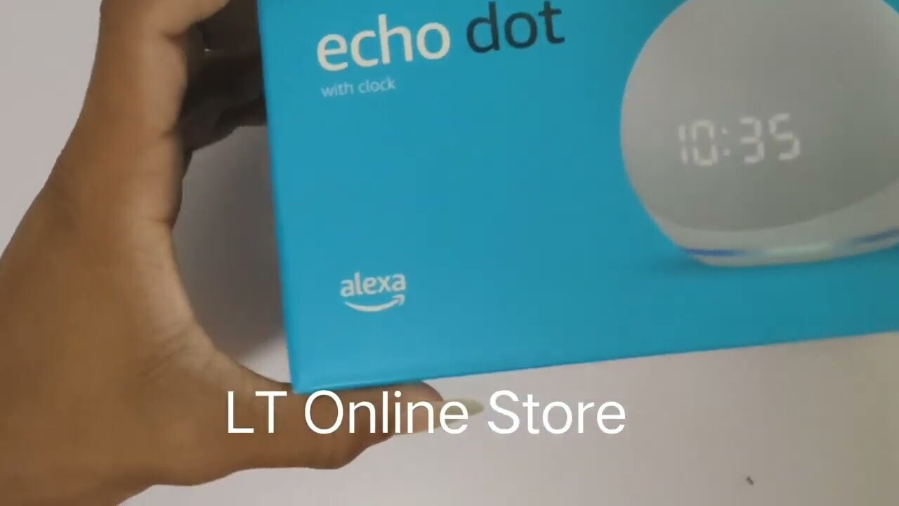 Amazon Echo Dot 4th Gen, With Clock, Alexa Smart Speaker, White Amazon Echo Dot 4th Gen, With Clock, Alexa Smart Speaker, White
