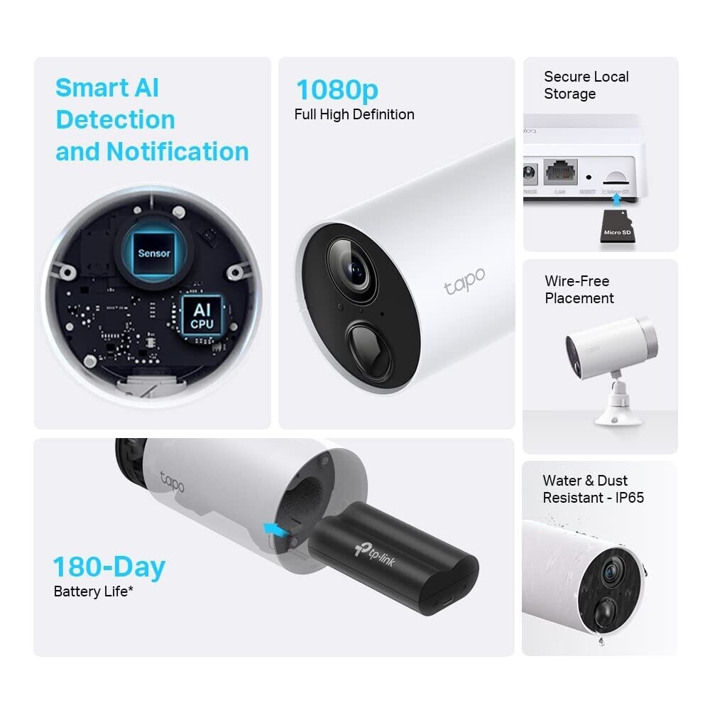 Tapo C400S2 Smart Wire-Free Security Camera System, 2-Camera System Tapo C400S2 Smart Wire-Free Security Camera System, 2-Camera System