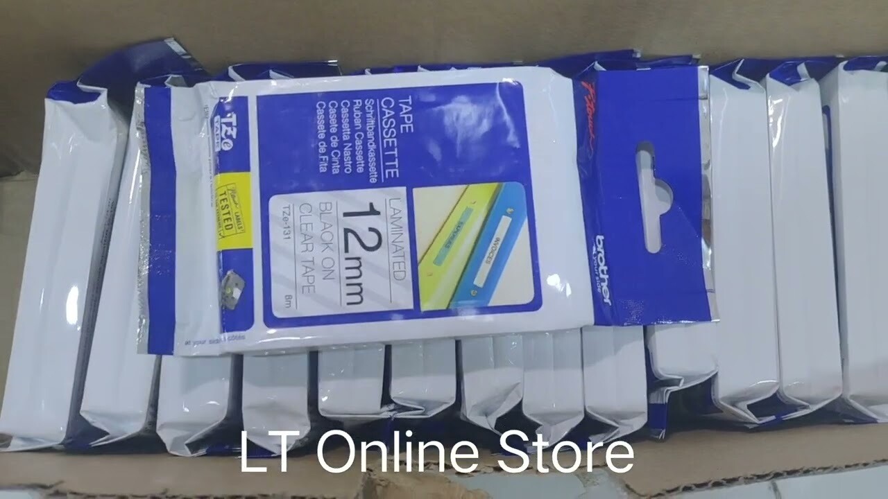 Brother Tze-131 Black on Clear 12mm Label Tape