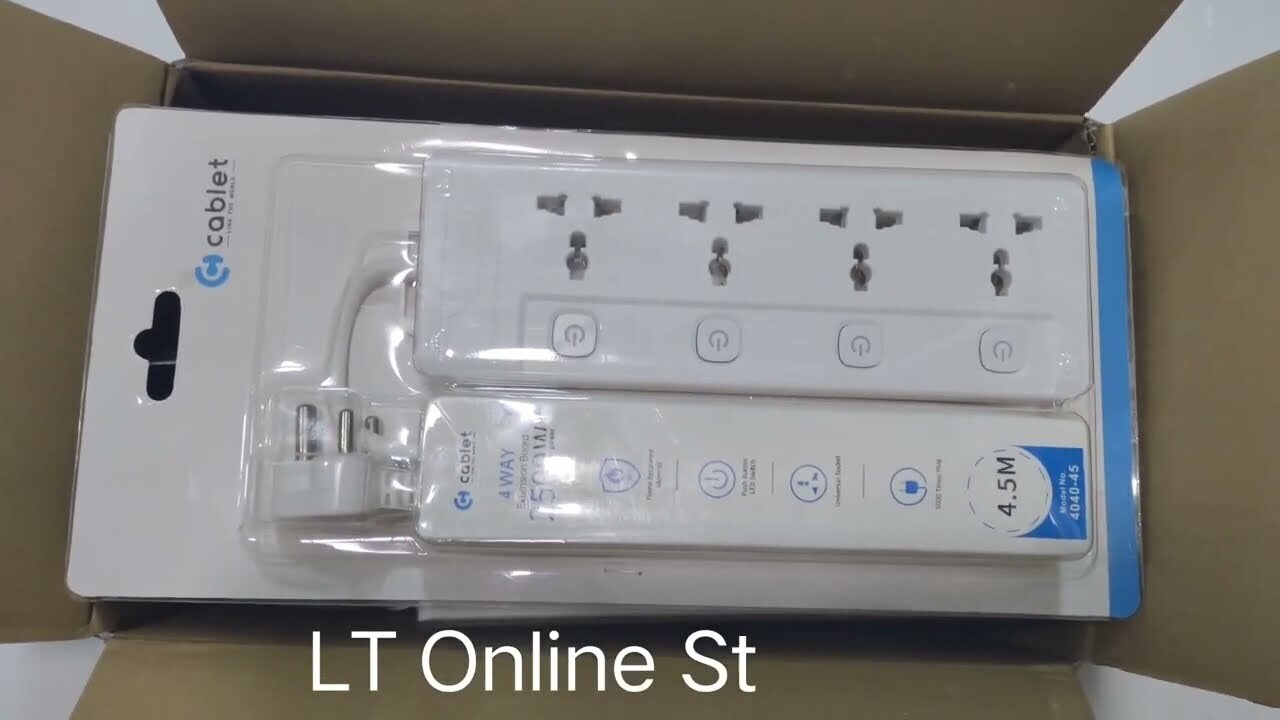 Cablet 4 Universal Socket, 4 Switch and 4.5m Extension Boards Cablet 4 Universal Socket, 4 Switch and 4.5m Extension Boards