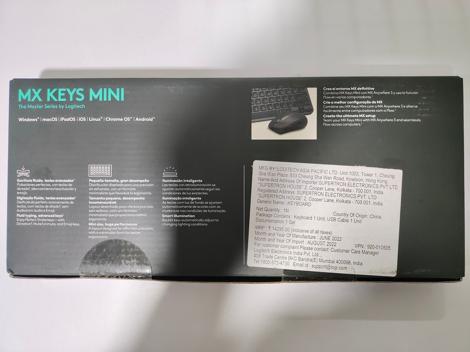 Logitech Mx Keys Mini Wireless Keyboard Logitech Mx Keys Mini Wireless Keyboard