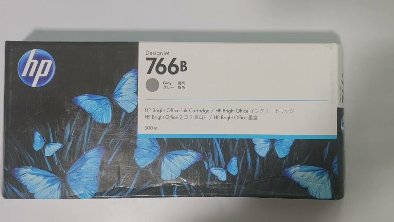 HP DesignJet 766 / 766B Ink Cartridge, Gray, 300ml HP DesignJet 766 / 766B Ink Cartridge, Gray, 300ml