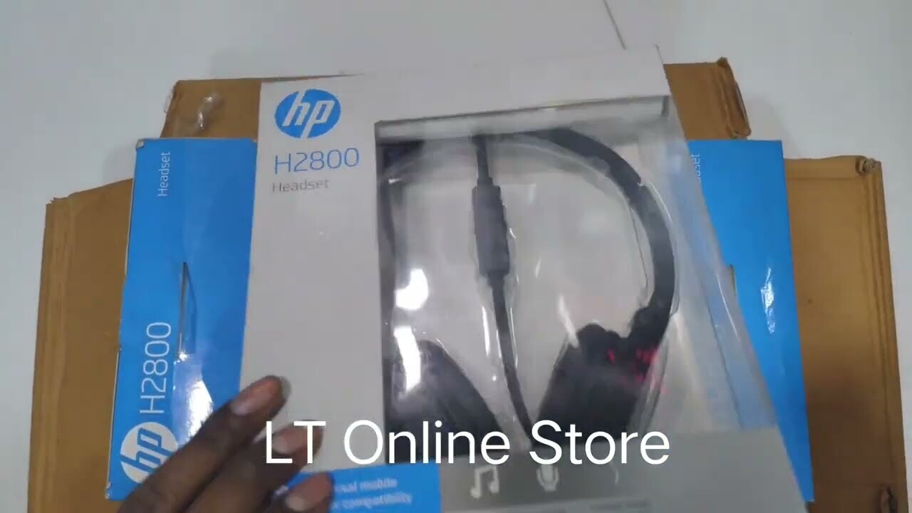 HP H2800 Stereo Headset with Mic, Black