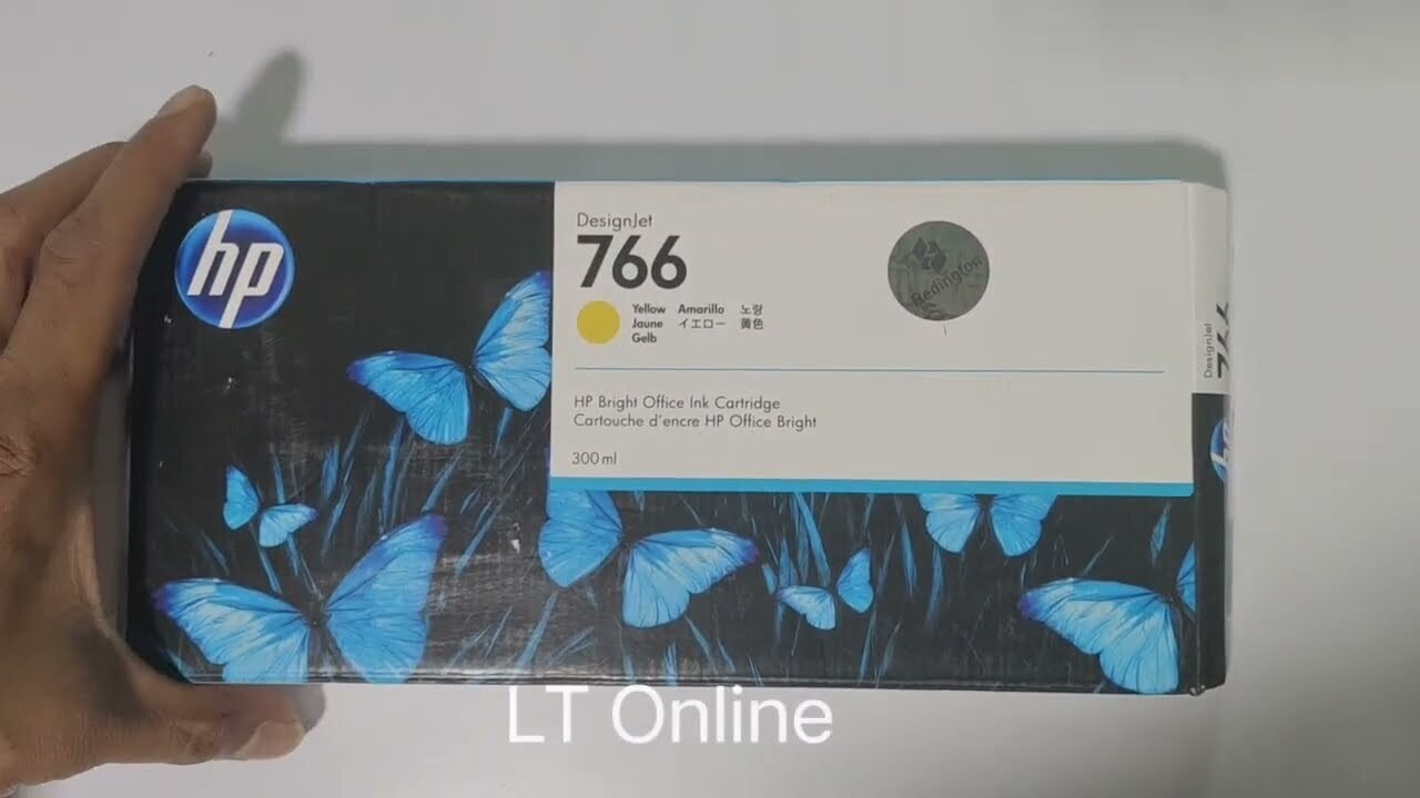 HP DesignJet 766 / 766B Ink Cartridge, Yellow, 300ml