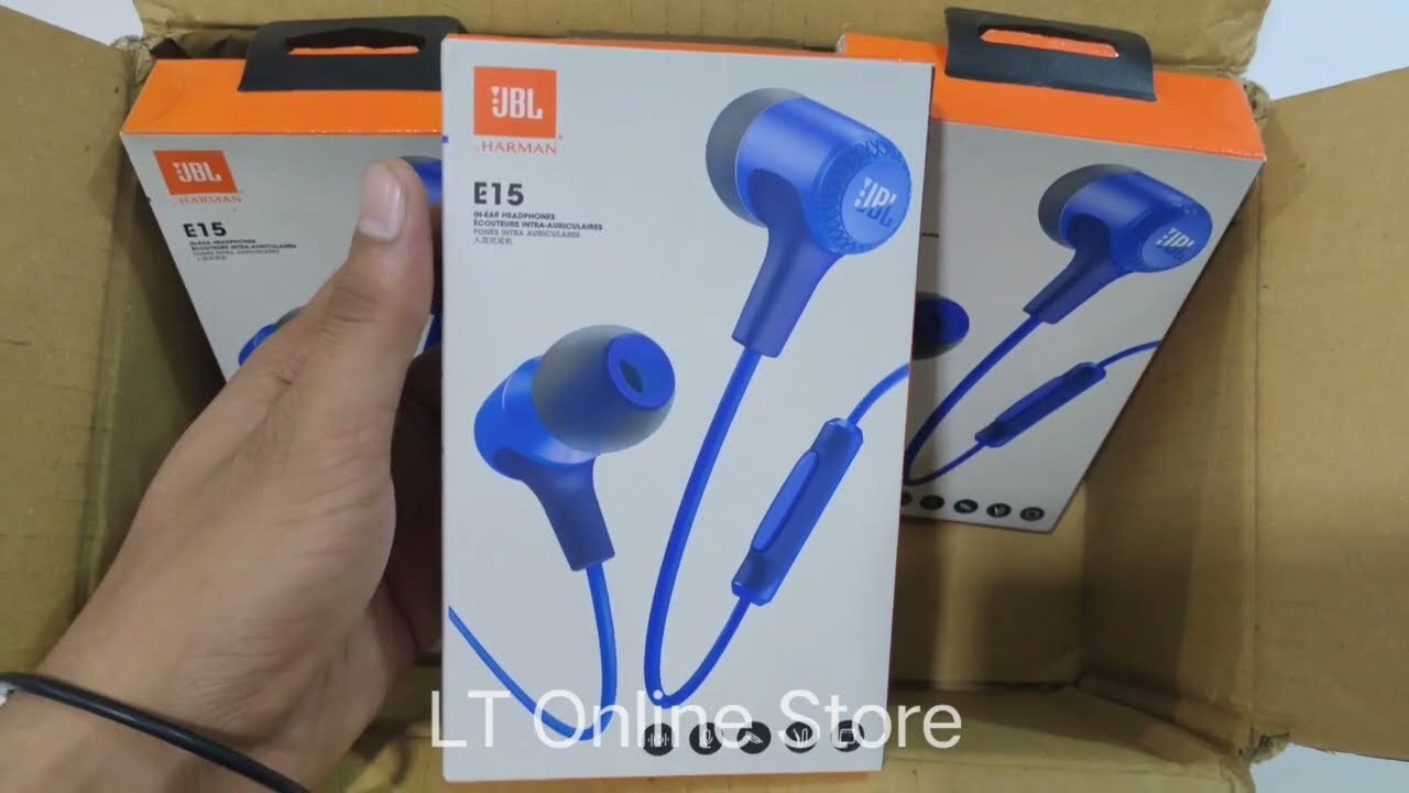JBL E15 In Ear Headphones with Mic Blue Rs.1190 LT Online