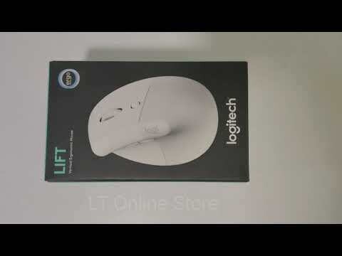 Logitech Lift Vertical Ergonomic Wireless Mouse, Pale Grey