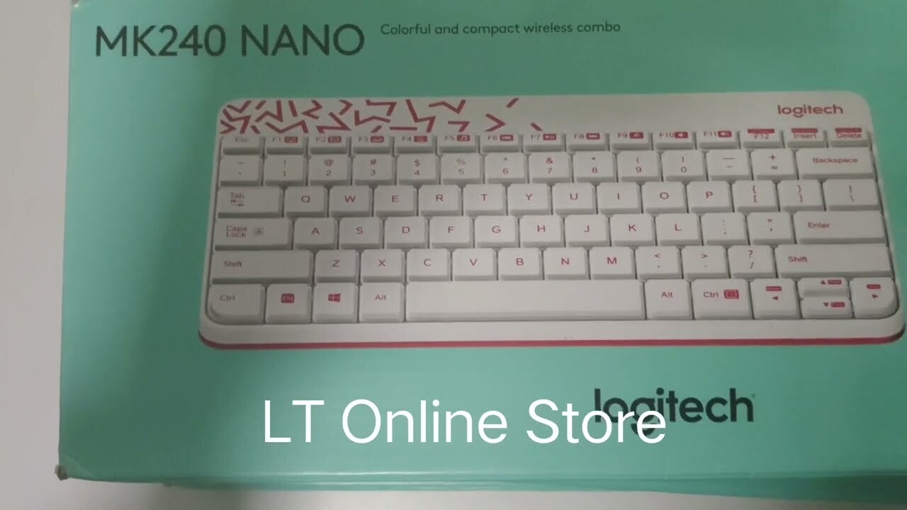 Logitech MK240 Wireless Keyboard Mouse, White Logitech MK240 Wireless Keyboard Mouse, White