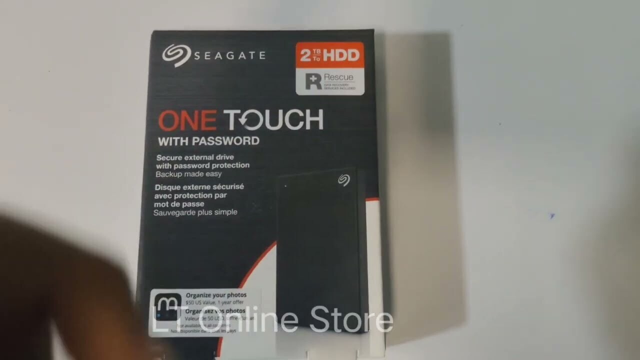 Seagate One Touch 2TB External HDD with Password Protection Black Seagate One Touch 2TB External HDD with Password Protection Black