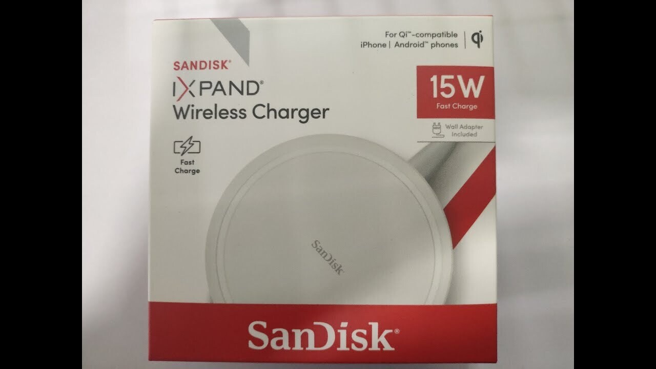 SanDisk iXpand Wireless 15W Charger with QC 3.0 Adapter Included