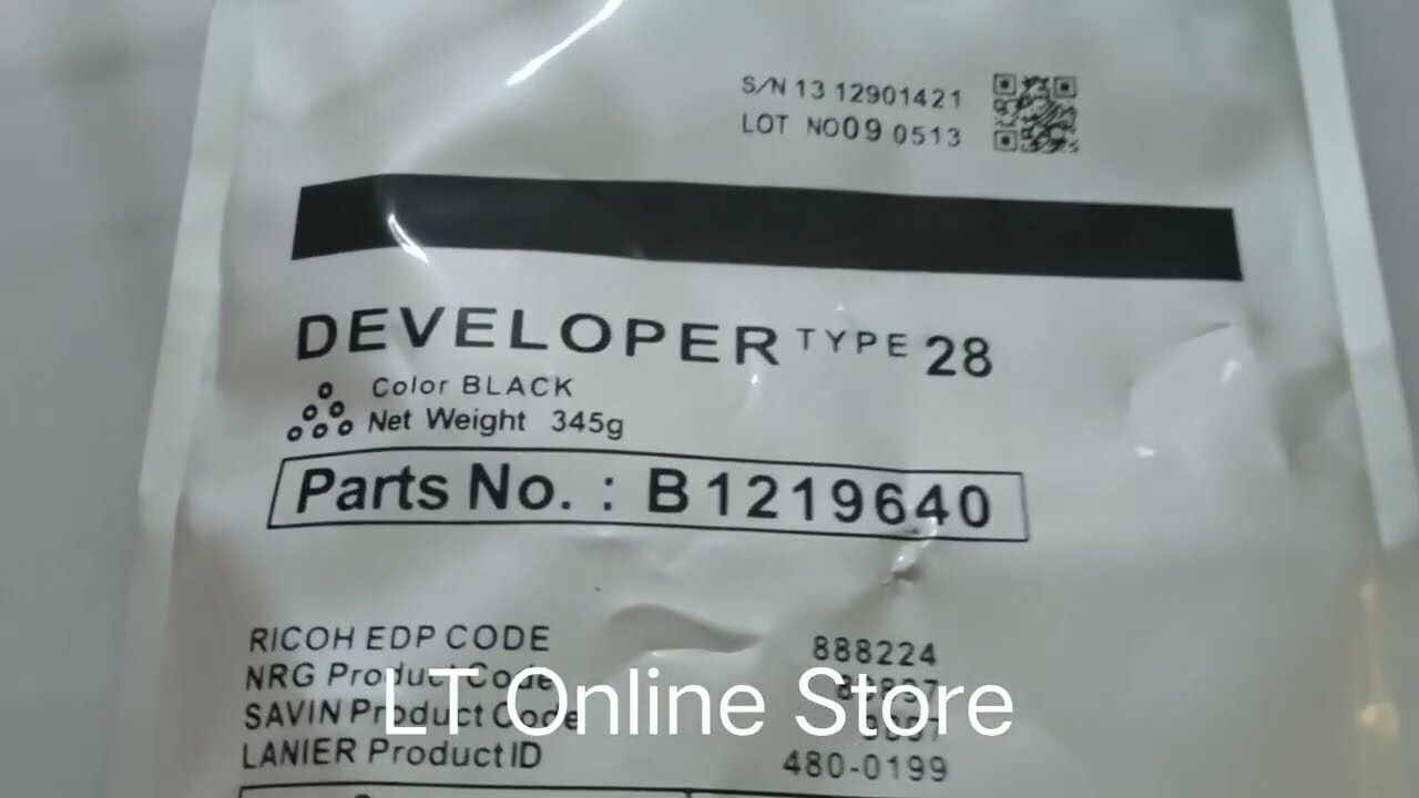 Ricoh Type 28 Black Developer Ricoh Type 28 Black Developer