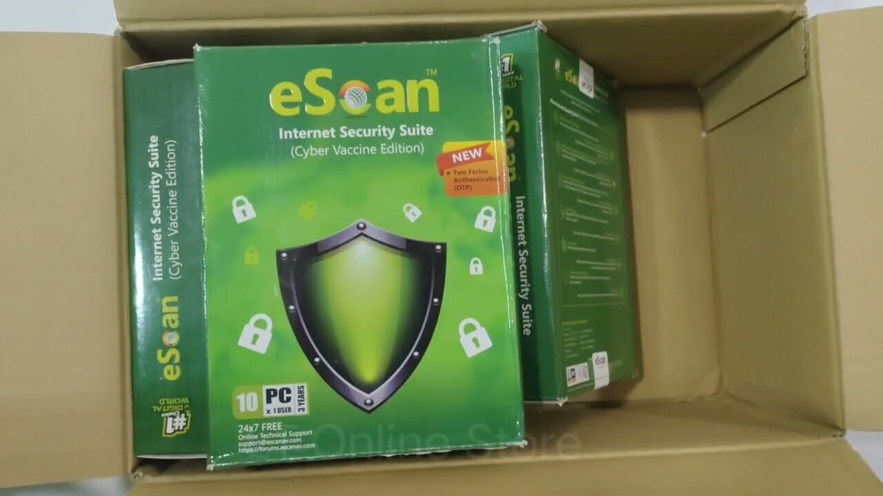 New v22x, 10 User, 3 Year, eScan Internet Security