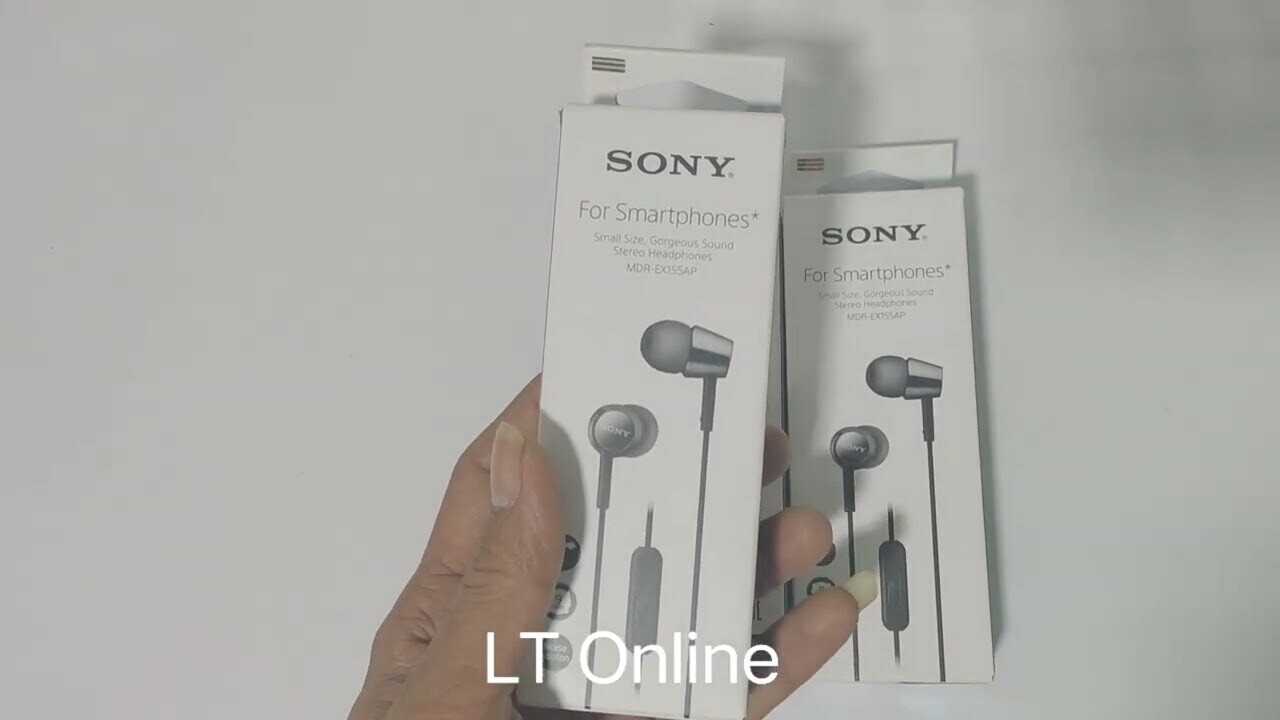 Sony MDR-EX155AP in-Ear Headphones with Mic, Black Sony MDR-EX155AP in-Ear Headphones with Mic, Black