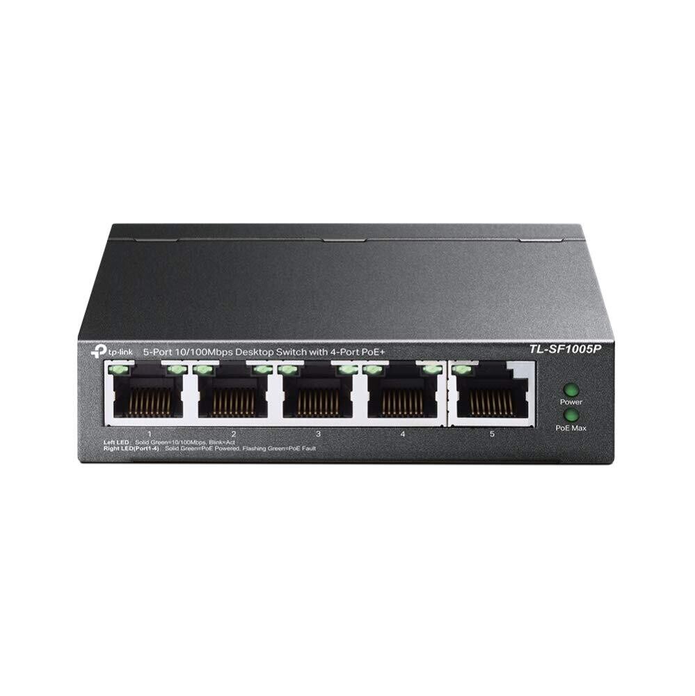 TP Link TL-SF1005P 5-Port Desktop PoE Switch with 4-Port PoE TP Link TL-SF1005P 5-Port Desktop PoE Switch with 4-Port PoE