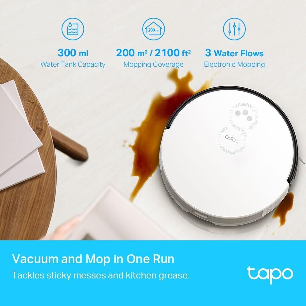 TP-Link Tapo RV10 2-in-1 Robotic Vacuum Cleaner