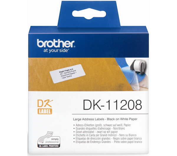 Brother DK-11208 Label Roll, 38mm X 90mm X 400pcs