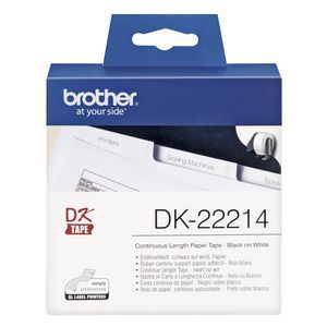 Brother DK22214 Continuous Length Paper Label, 12mm X 30.48m