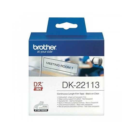 Brother Dk22113 Continuous Length Film Clear Label, 62mm X 15.24m