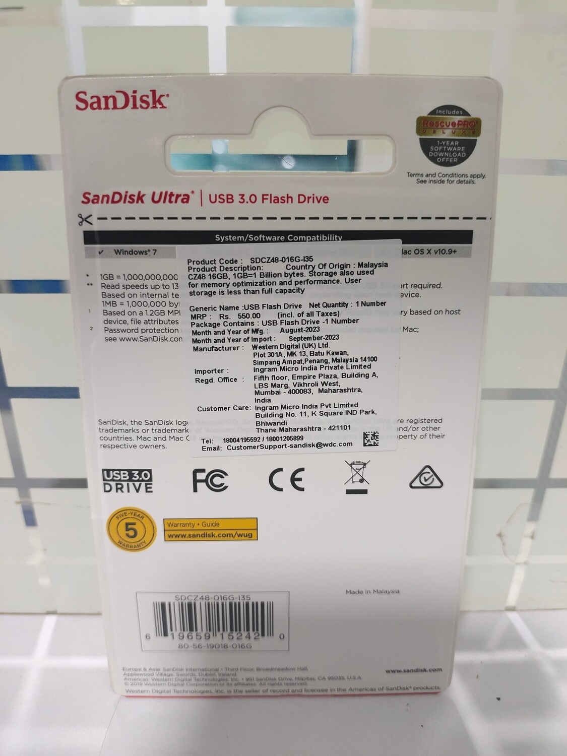 SanDisk Ultra 16GB USB 3.0 Pen Drive ,CZ48