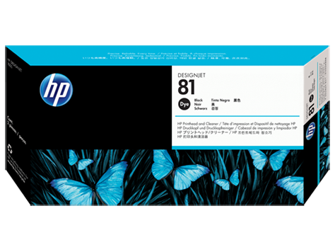 HP 81 Printhead, Black & Cleaner
